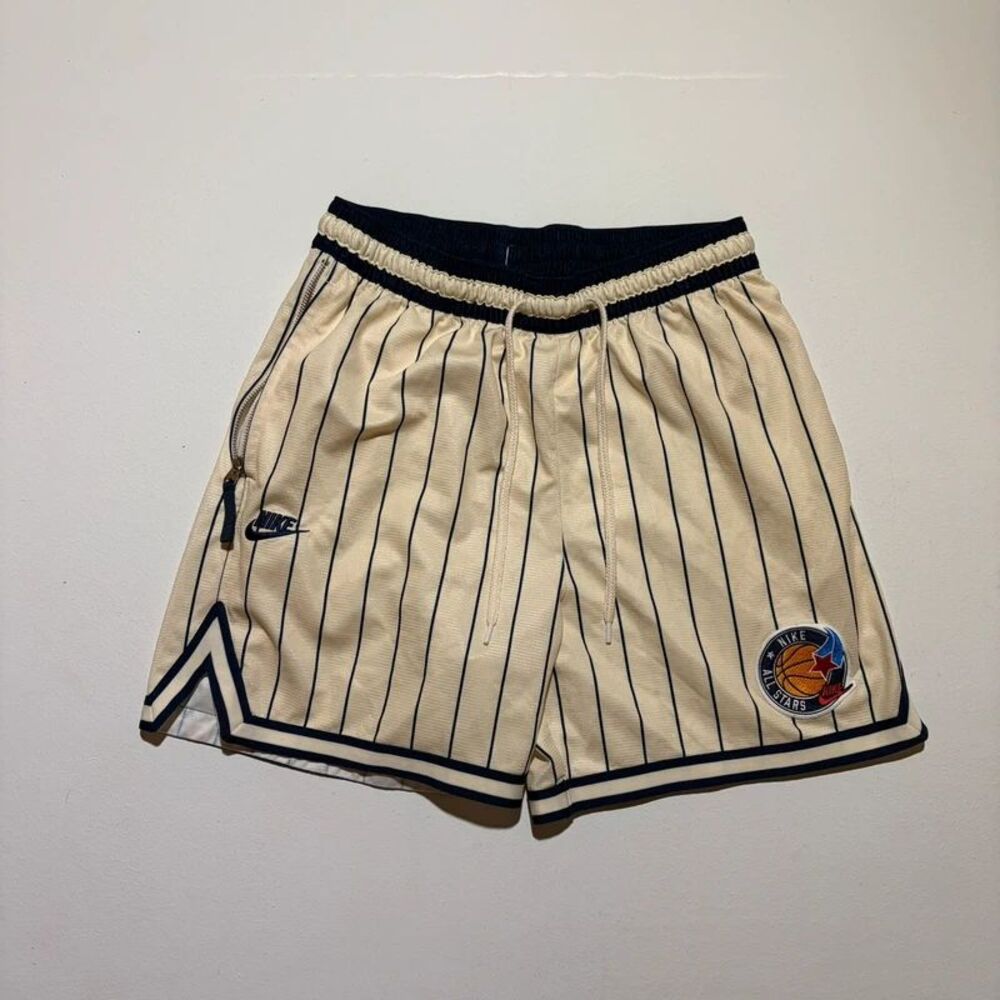 Cream and Navy Pin Stripe Nike All Star Shorts